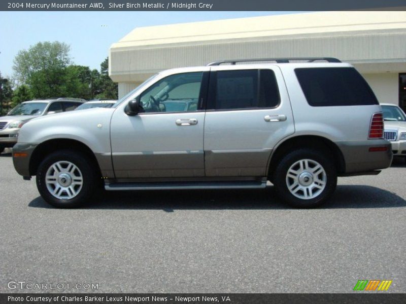Silver Birch Metallic / Midnight Grey 2004 Mercury Mountaineer AWD