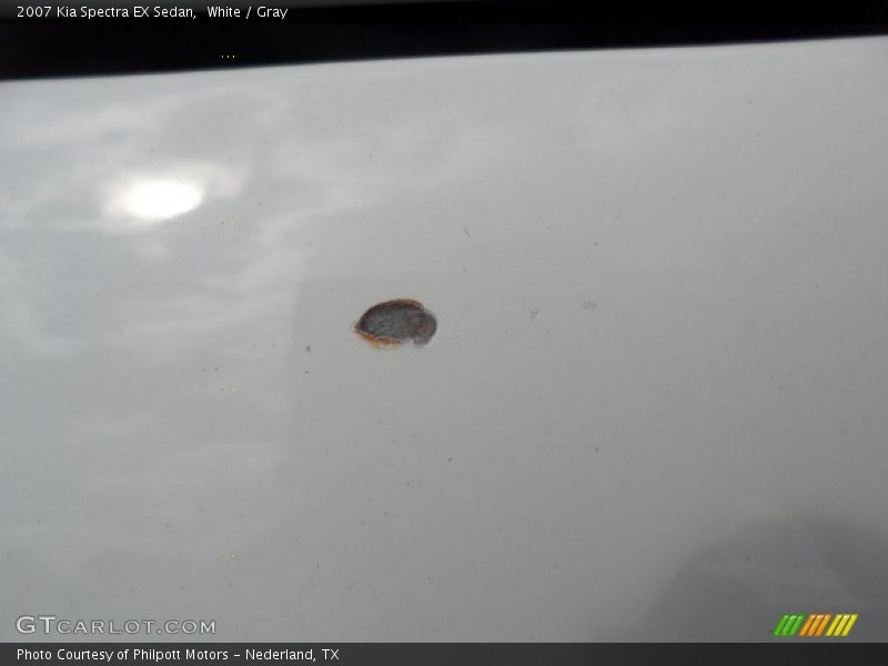 White / Gray 2007 Kia Spectra EX Sedan