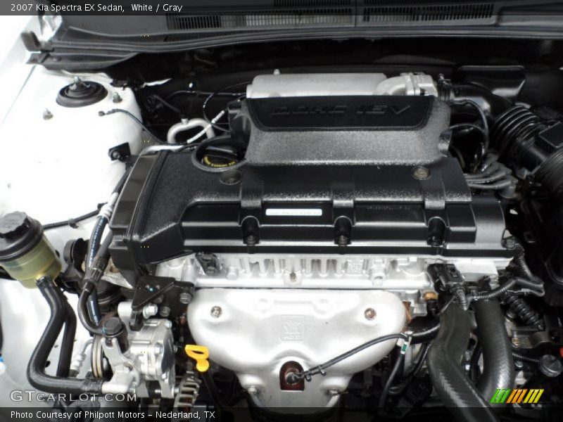 White / Gray 2007 Kia Spectra EX Sedan