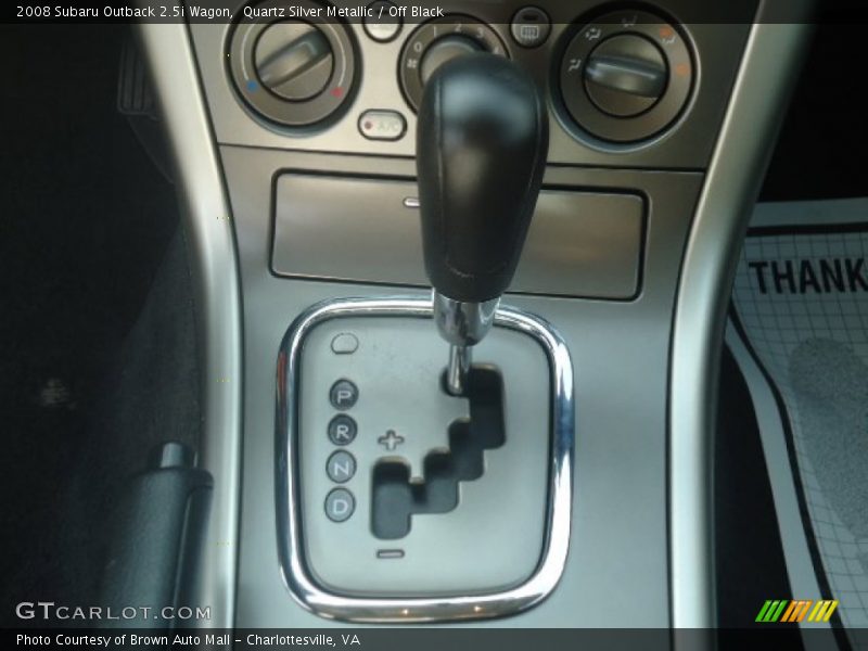 Quartz Silver Metallic / Off Black 2008 Subaru Outback 2.5i Wagon