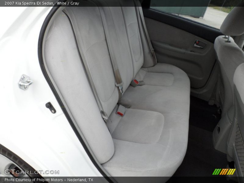 White / Gray 2007 Kia Spectra EX Sedan