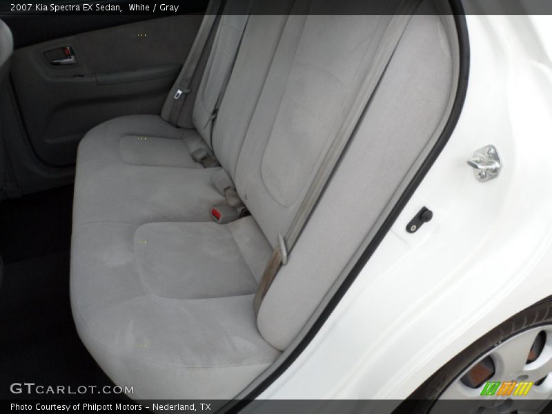 White / Gray 2007 Kia Spectra EX Sedan