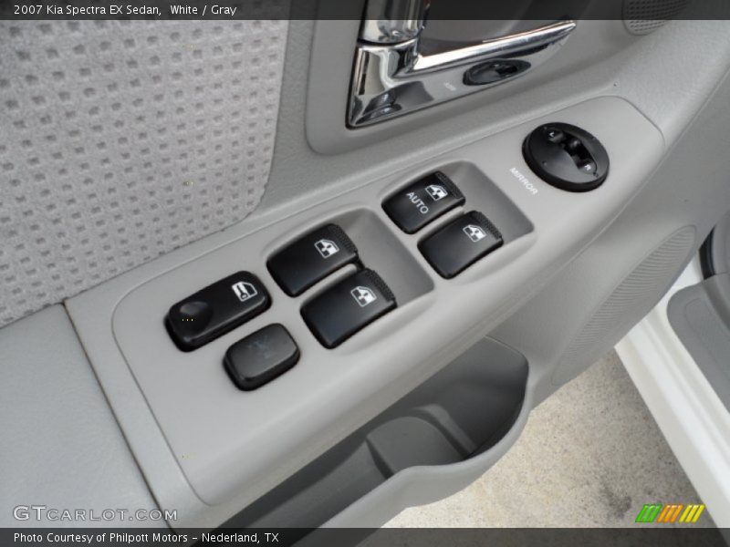 White / Gray 2007 Kia Spectra EX Sedan