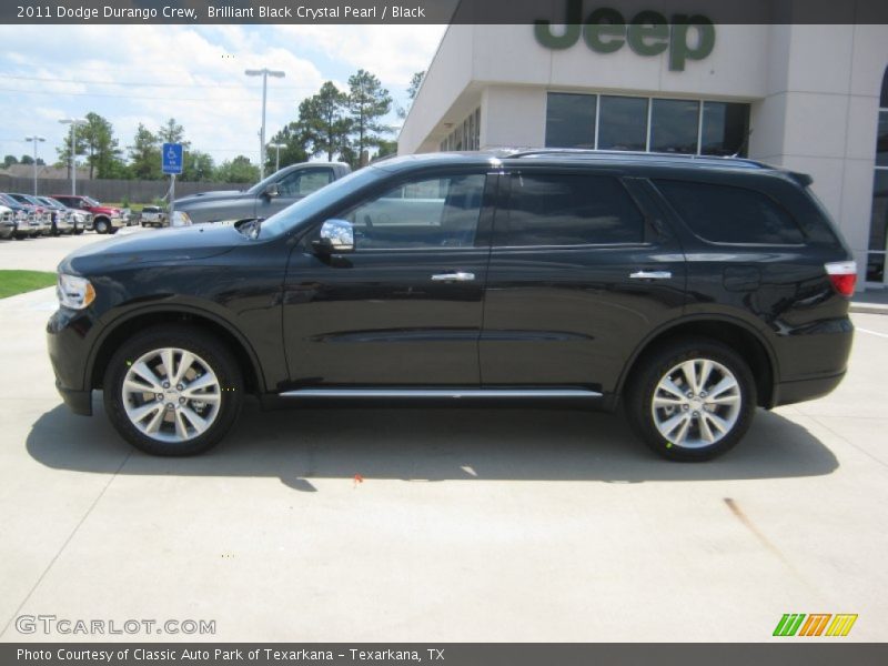 Brilliant Black Crystal Pearl / Black 2011 Dodge Durango Crew
