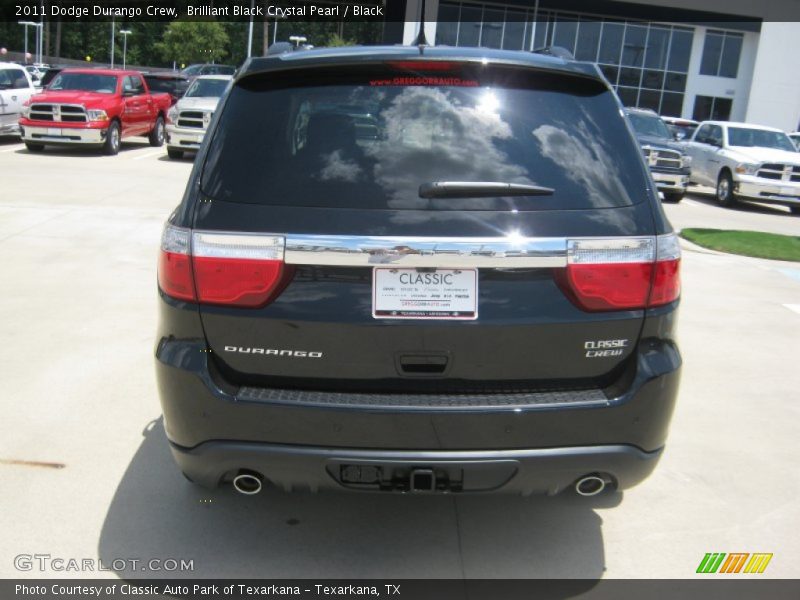 Brilliant Black Crystal Pearl / Black 2011 Dodge Durango Crew