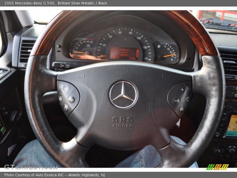 Brilliant Silver Metallic / Black 2003 Mercedes-Benz G 500