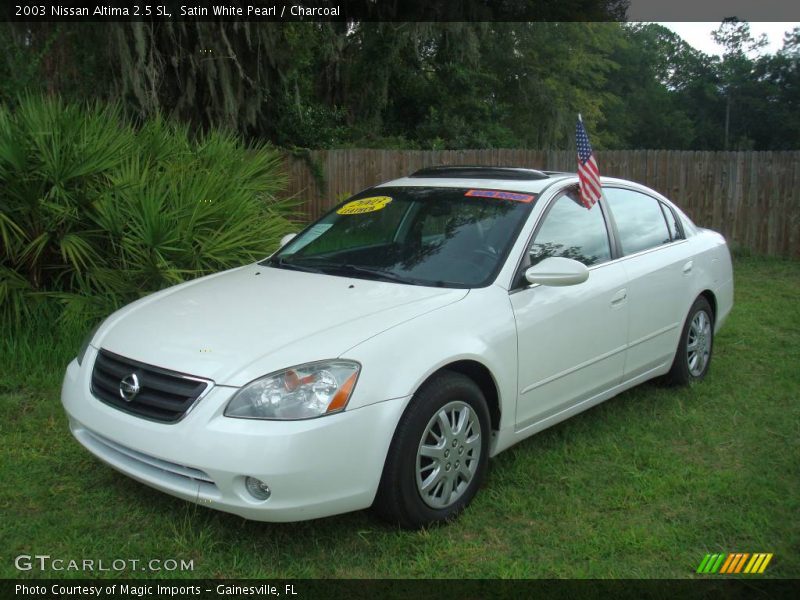 Satin White Pearl / Charcoal 2003 Nissan Altima 2.5 SL
