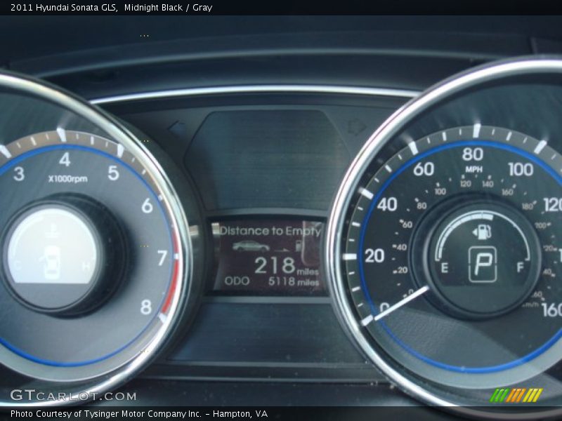 Midnight Black / Gray 2011 Hyundai Sonata GLS