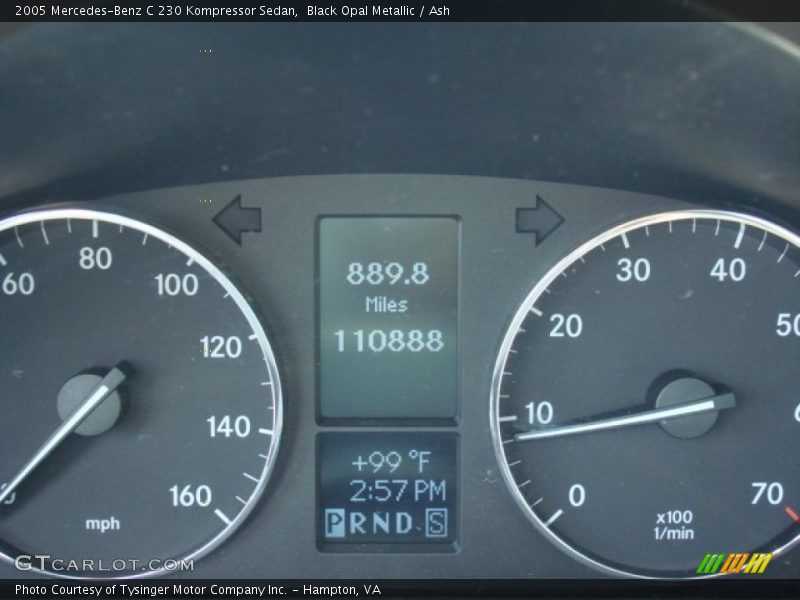 Black Opal Metallic / Ash 2005 Mercedes-Benz C 230 Kompressor Sedan