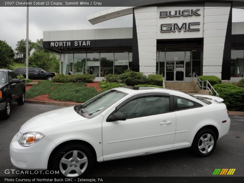 Summit White / Gray 2007 Chevrolet Cobalt LS Coupe