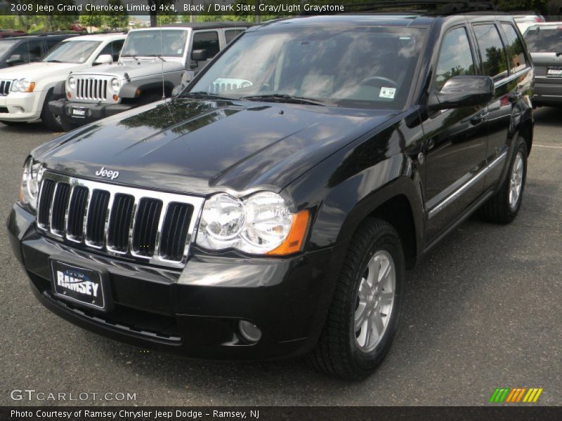 Black / Dark Slate Gray/Light Graystone 2008 Jeep Grand Cherokee Limited 4x4