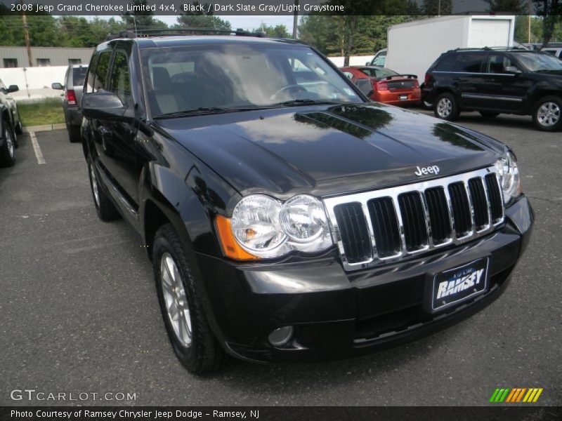 Black / Dark Slate Gray/Light Graystone 2008 Jeep Grand Cherokee Limited 4x4