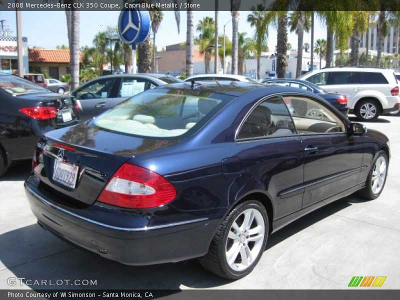 Capri Blue Metallic / Stone 2008 Mercedes-Benz CLK 350 Coupe