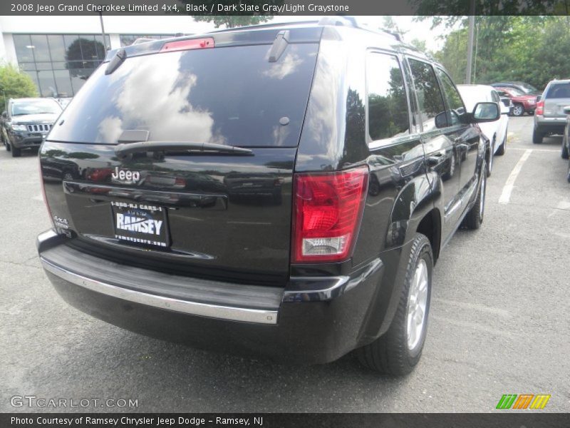 Black / Dark Slate Gray/Light Graystone 2008 Jeep Grand Cherokee Limited 4x4