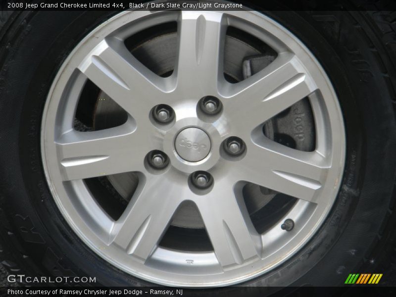 Black / Dark Slate Gray/Light Graystone 2008 Jeep Grand Cherokee Limited 4x4