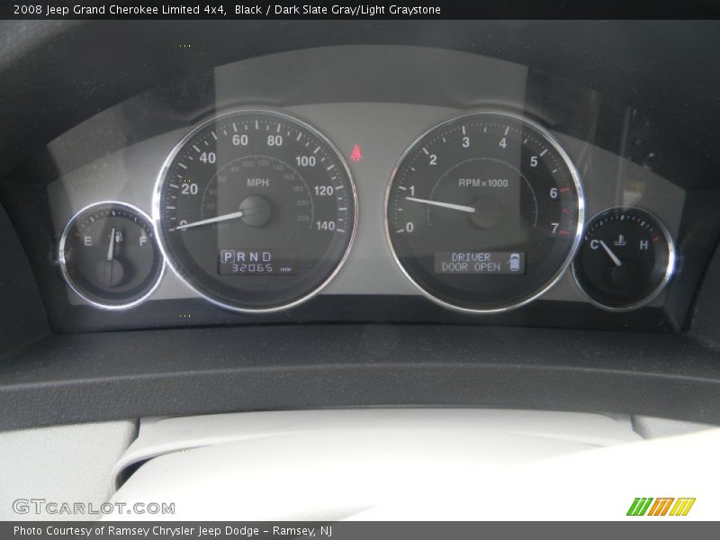Black / Dark Slate Gray/Light Graystone 2008 Jeep Grand Cherokee Limited 4x4