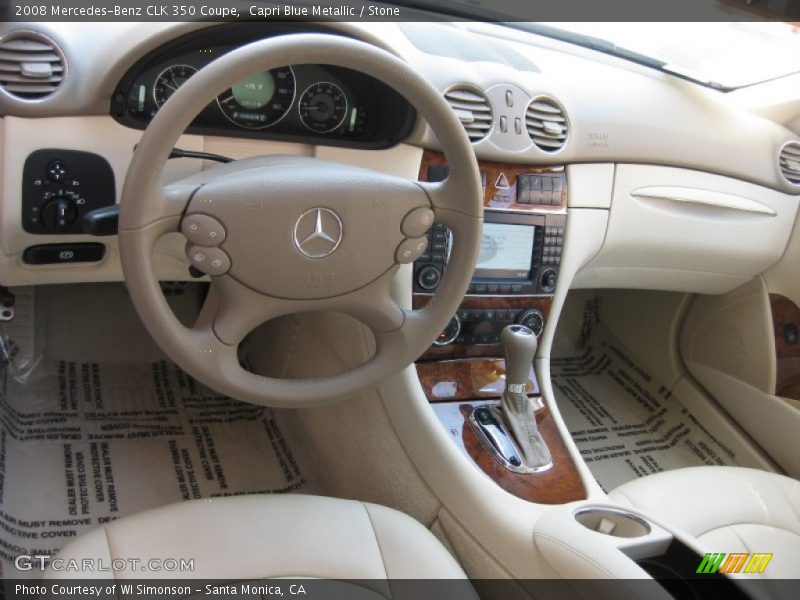 Capri Blue Metallic / Stone 2008 Mercedes-Benz CLK 350 Coupe