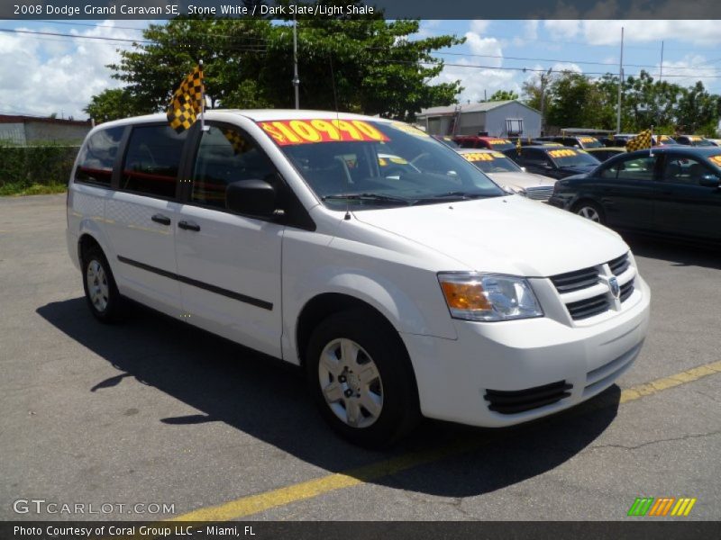 Stone White / Dark Slate/Light Shale 2008 Dodge Grand Caravan SE
