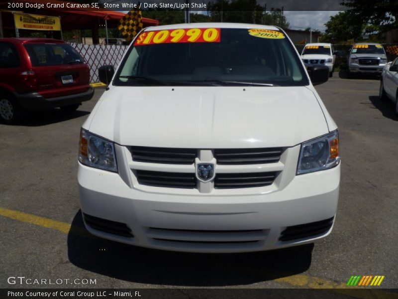 Stone White / Dark Slate/Light Shale 2008 Dodge Grand Caravan SE