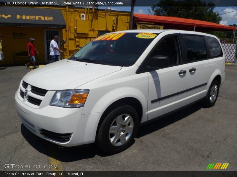 Stone White / Dark Slate/Light Shale 2008 Dodge Grand Caravan SE