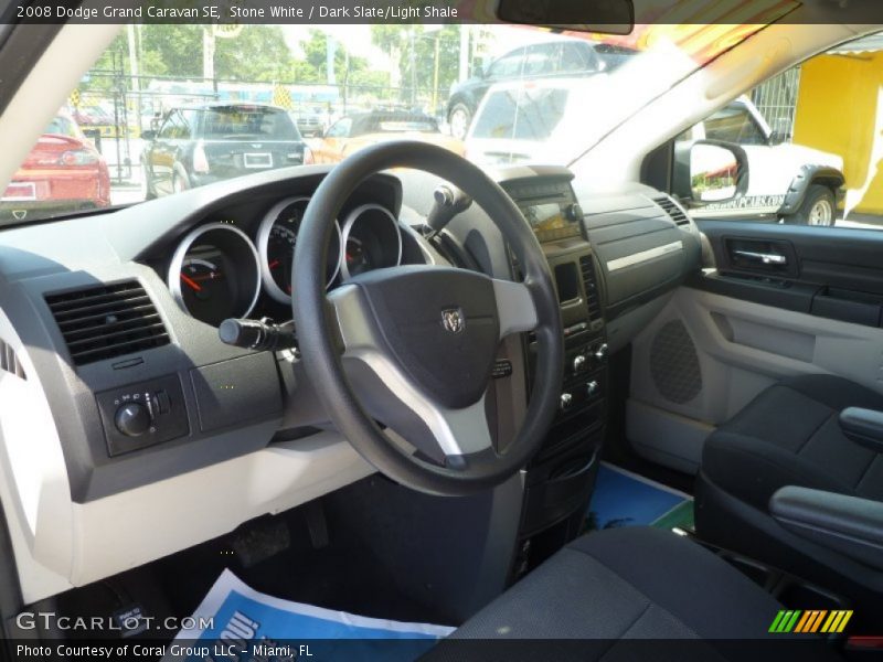 Stone White / Dark Slate/Light Shale 2008 Dodge Grand Caravan SE