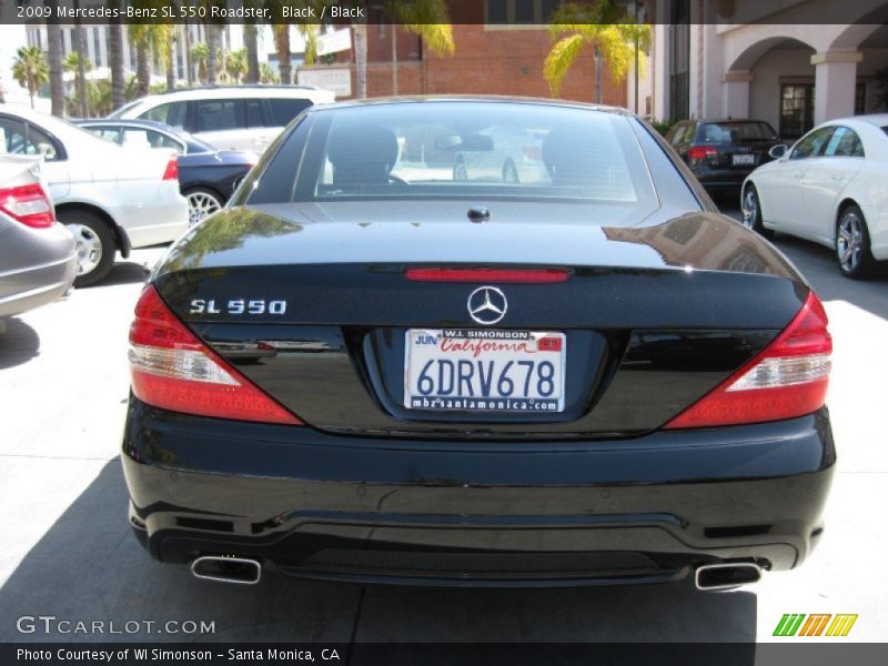 Black / Black 2009 Mercedes-Benz SL 550 Roadster