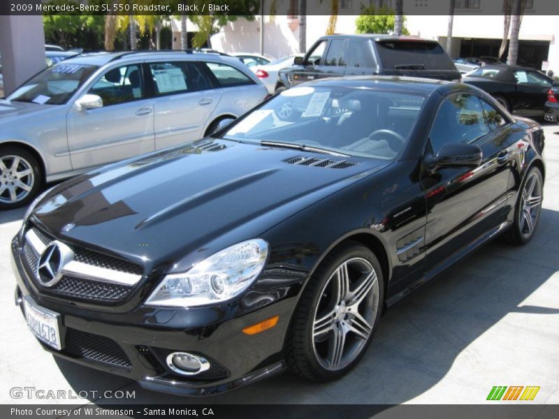 Black / Black 2009 Mercedes-Benz SL 550 Roadster