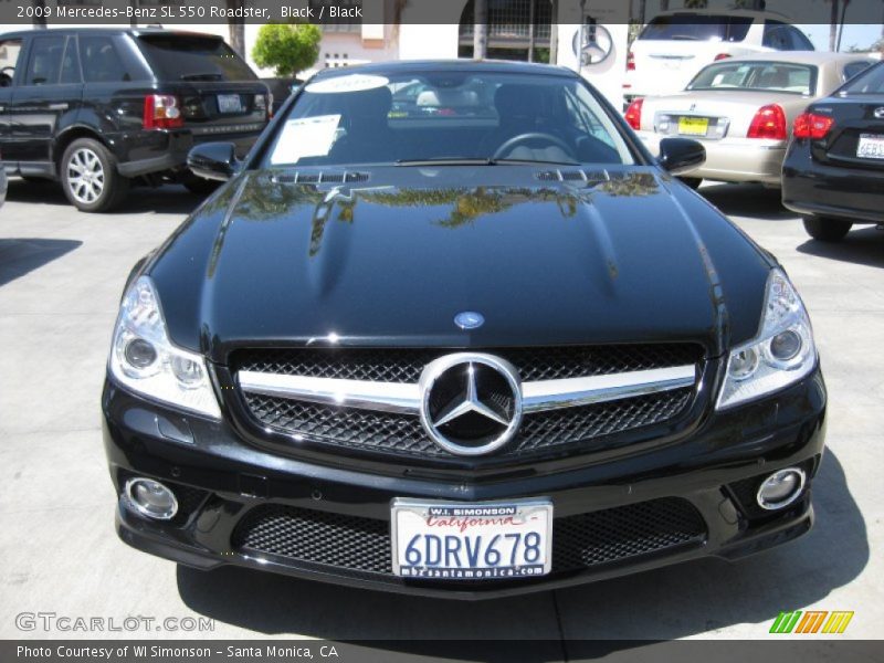 Black / Black 2009 Mercedes-Benz SL 550 Roadster