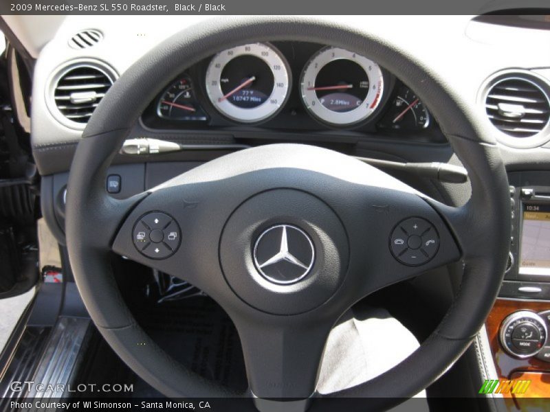 Black / Black 2009 Mercedes-Benz SL 550 Roadster