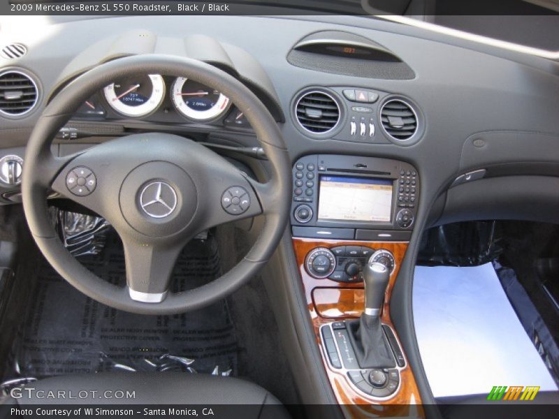 Black / Black 2009 Mercedes-Benz SL 550 Roadster
