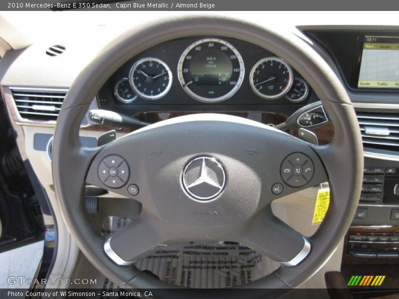 Capri Blue Metallic / Almond Beige 2010 Mercedes-Benz E 350 Sedan