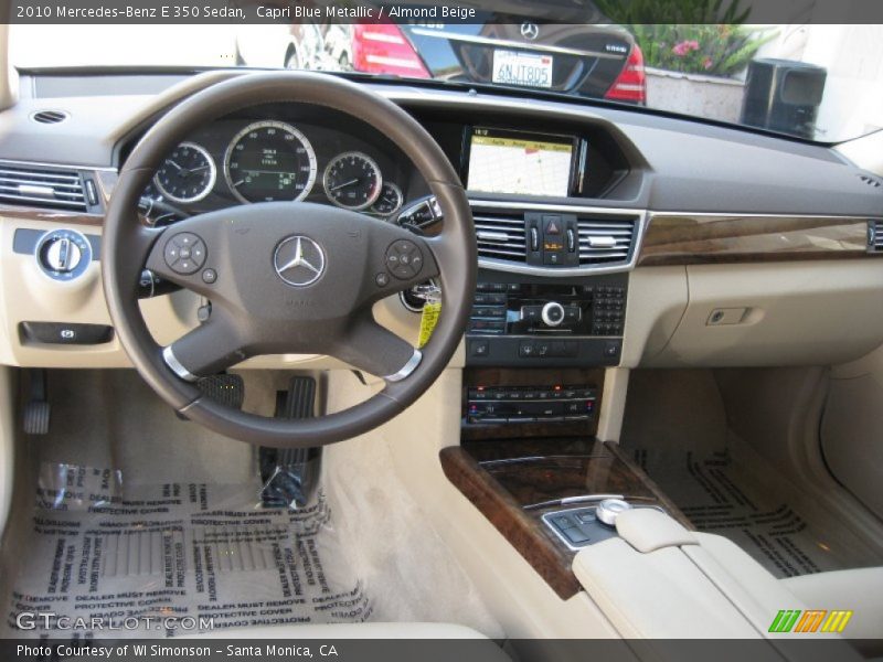 Capri Blue Metallic / Almond Beige 2010 Mercedes-Benz E 350 Sedan