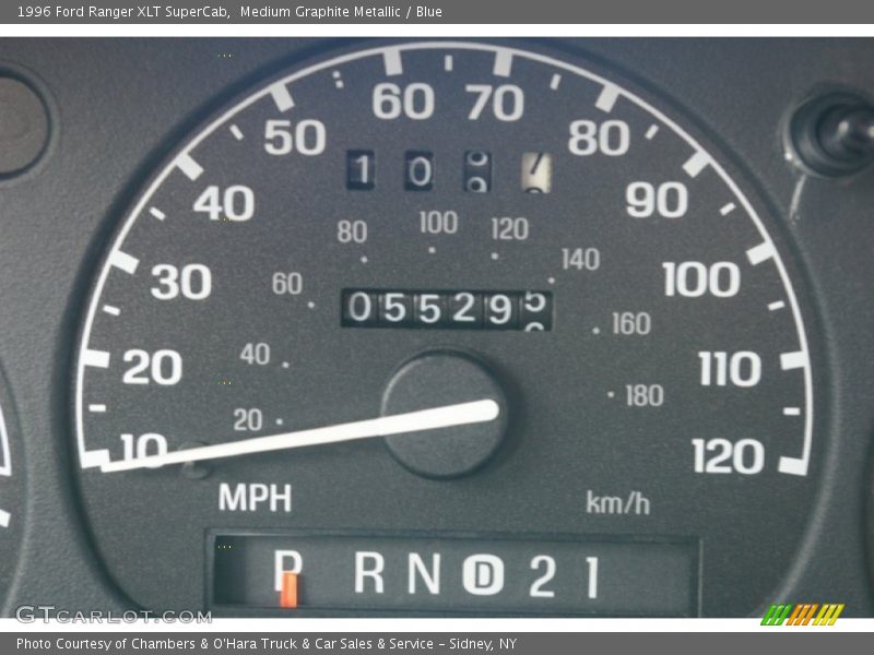 Medium Graphite Metallic / Blue 1996 Ford Ranger XLT SuperCab