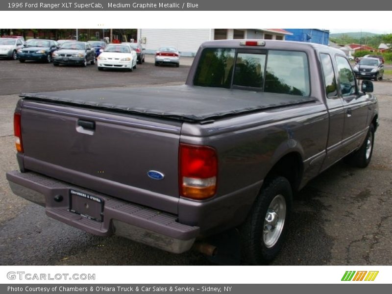 Medium Graphite Metallic / Blue 1996 Ford Ranger XLT SuperCab