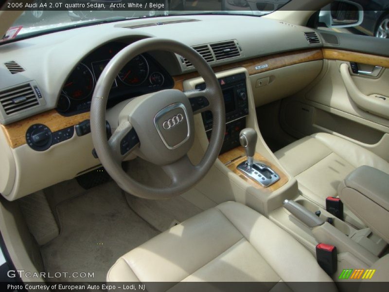 Arctic White / Beige 2006 Audi A4 2.0T quattro Sedan
