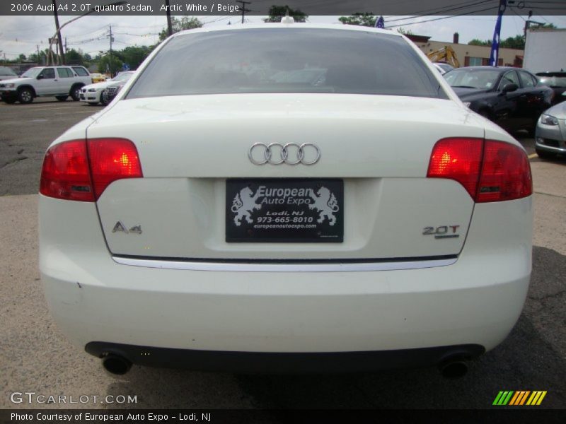 Arctic White / Beige 2006 Audi A4 2.0T quattro Sedan