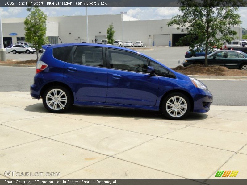 Blue Sensation Pearl / Sport Black 2009 Honda Fit Sport