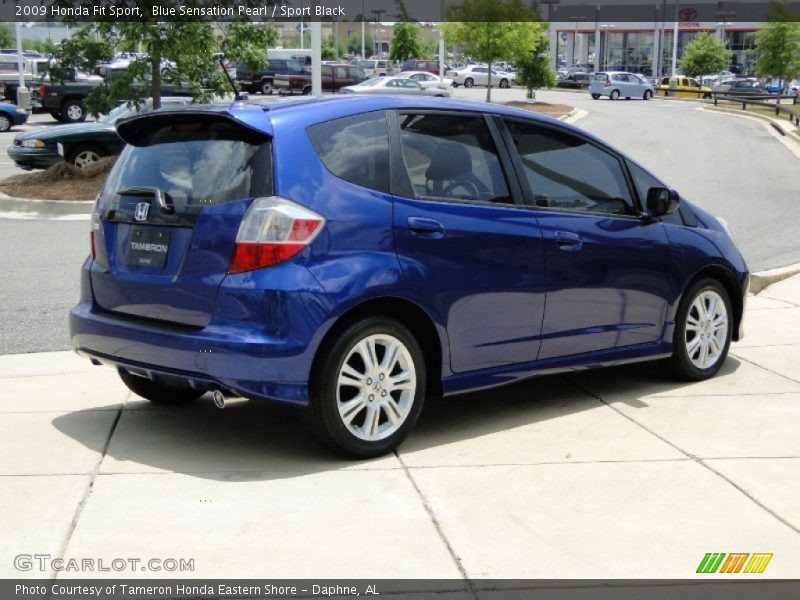Blue Sensation Pearl / Sport Black 2009 Honda Fit Sport