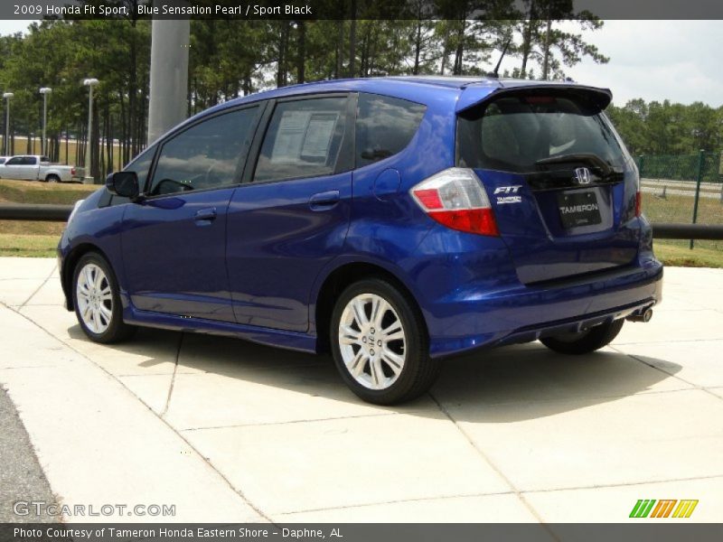 Blue Sensation Pearl / Sport Black 2009 Honda Fit Sport