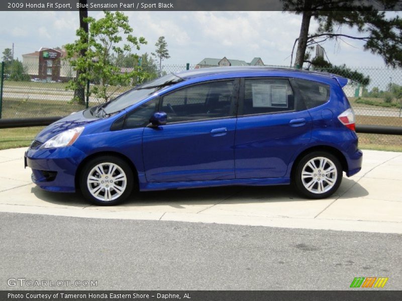 Blue Sensation Pearl / Sport Black 2009 Honda Fit Sport