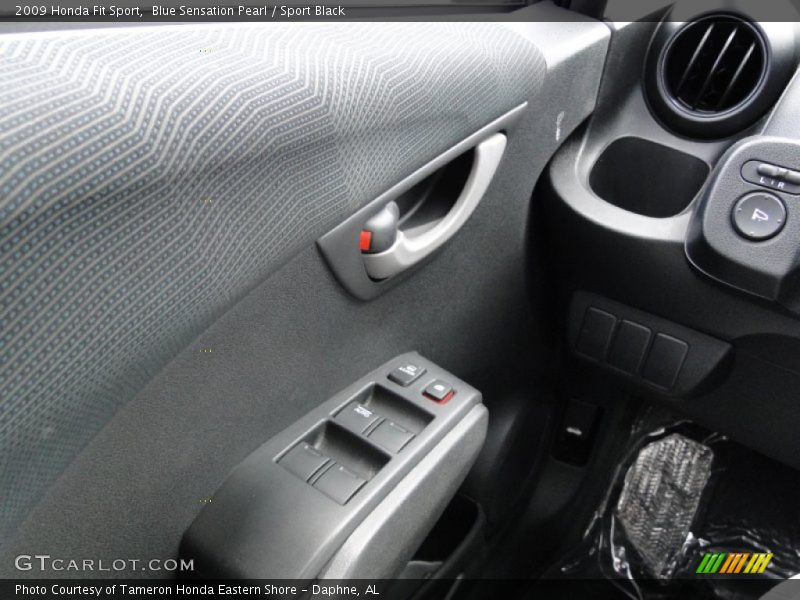Blue Sensation Pearl / Sport Black 2009 Honda Fit Sport