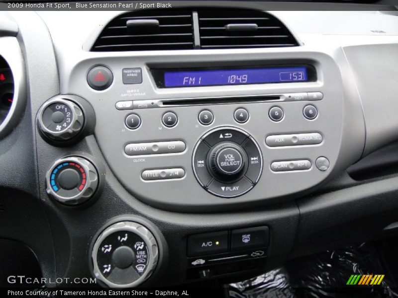 Blue Sensation Pearl / Sport Black 2009 Honda Fit Sport