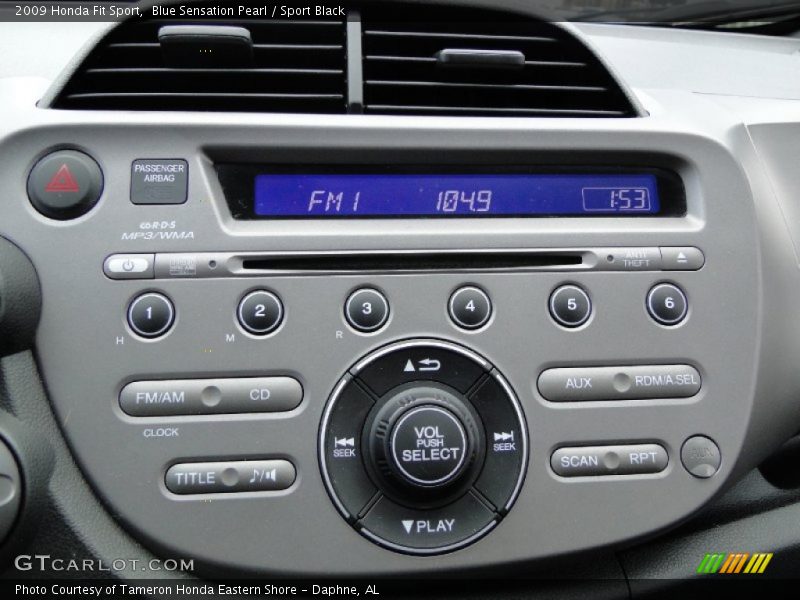Blue Sensation Pearl / Sport Black 2009 Honda Fit Sport