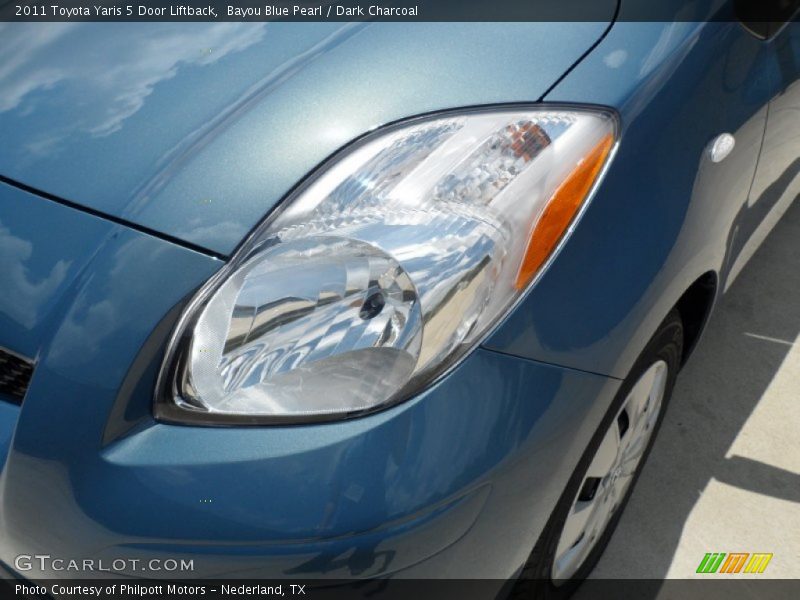 Bayou Blue Pearl / Dark Charcoal 2011 Toyota Yaris 5 Door Liftback