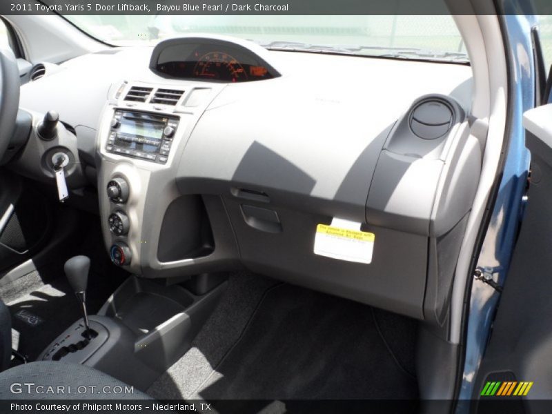 Bayou Blue Pearl / Dark Charcoal 2011 Toyota Yaris 5 Door Liftback