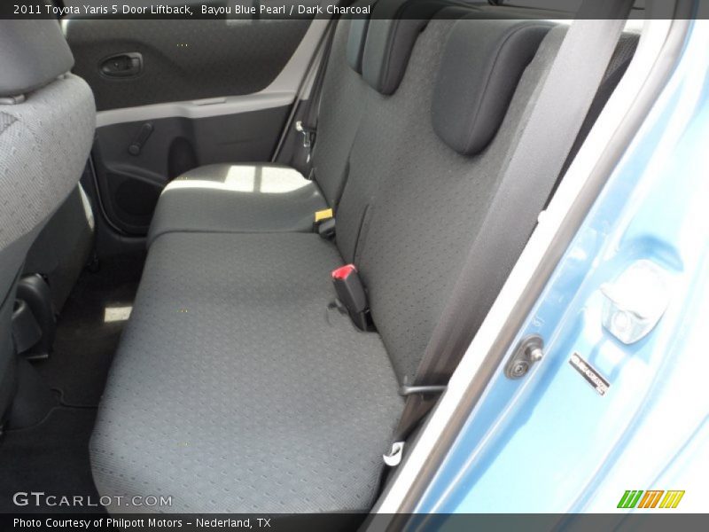 Bayou Blue Pearl / Dark Charcoal 2011 Toyota Yaris 5 Door Liftback