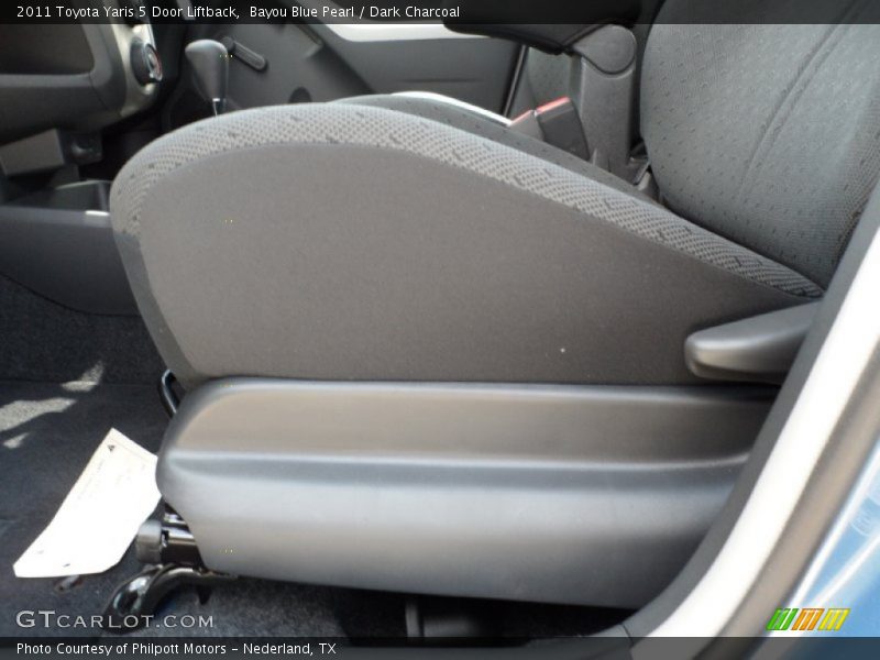 Bayou Blue Pearl / Dark Charcoal 2011 Toyota Yaris 5 Door Liftback