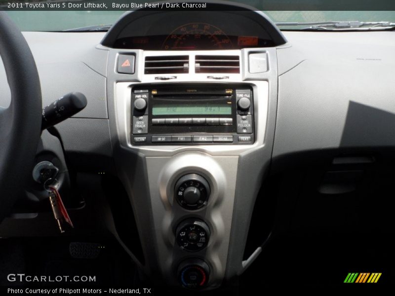 Bayou Blue Pearl / Dark Charcoal 2011 Toyota Yaris 5 Door Liftback
