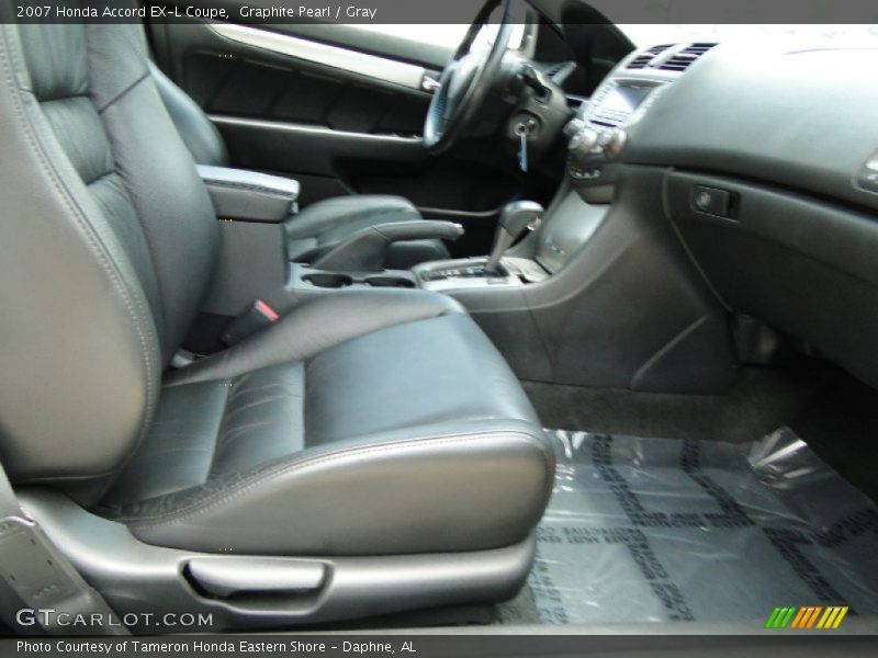 Graphite Pearl / Gray 2007 Honda Accord EX-L Coupe
