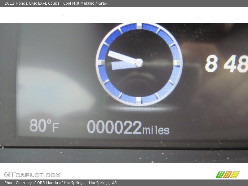 Cool Mist Metallic / Gray 2012 Honda Civic EX-L Coupe